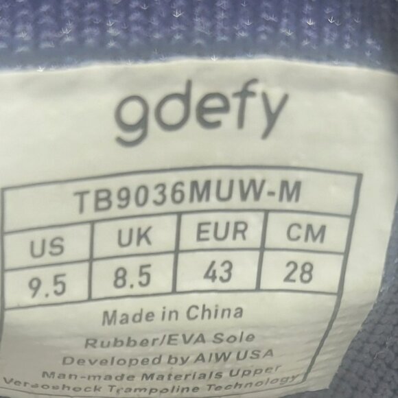 Gravity Defyer GDEFY Men's Size US 9.5 Blue MATeeM Cross-Trainer Sneakers - Picture 4 of 9